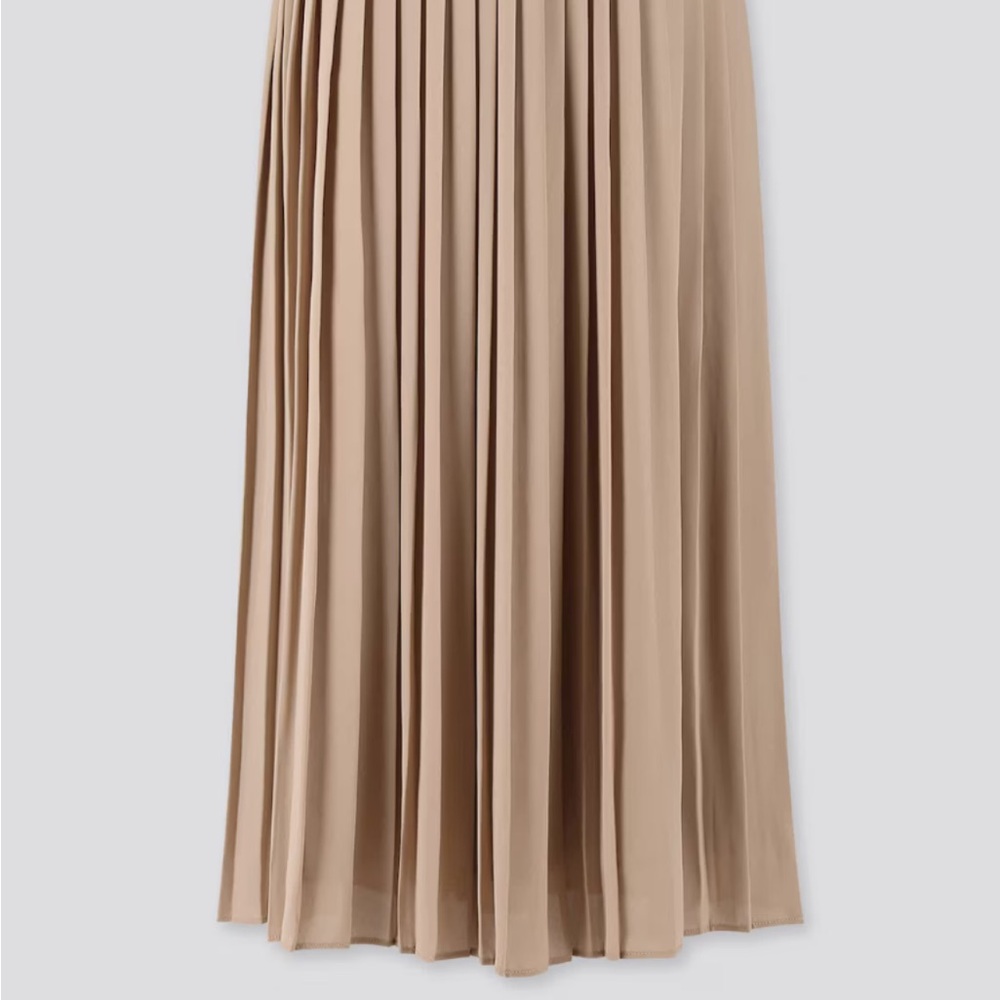 Elegant Beige Pleated Skirt